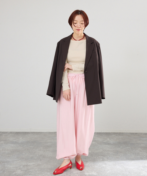 IENA（イエナ）の「FLORE FLORE/フローレフローレ STEFFI LONGSLEEVE カットソー  STE-LS（Tシャツ/カットソー・レディース・レッド/アイボリー・FREE）」の20枚目の写真