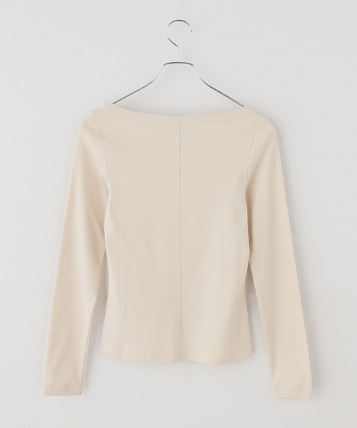 IENA（イエナ）の「FLORE FLORE/フローレフローレ STEFFI LONGSLEEVE カットソー  STE-LS（Tシャツ/カットソー・レディース・レッド/アイボリー・FREE）」の6枚目の写真