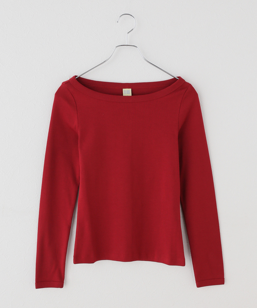 IENA（イエナ）の「FLORE FLORE/フローレフローレ STEFFI LONGSLEEVE カットソー  STE-LS（Tシャツ/カットソー・レディース・レッド/アイボリー・FREE）」の11枚目の写真