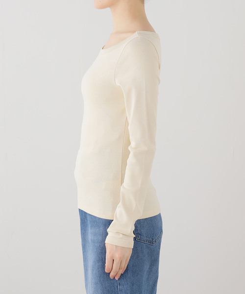 IENA（イエナ）の「FLORE FLORE/フローレフローレ STEFFI LONGSLEEVE カットソー  STE-LS（Tシャツ/カットソー・レディース・レッド/アイボリー・FREE）」の14枚目の写真