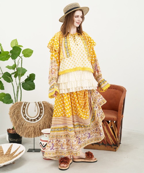 チャイハネ（チャイハネ）の「【チャイハネ】カリシュマトップス（その他トップス・レディース・イエロー/ベージュ/ブルー・FREE）」の13枚目の写真