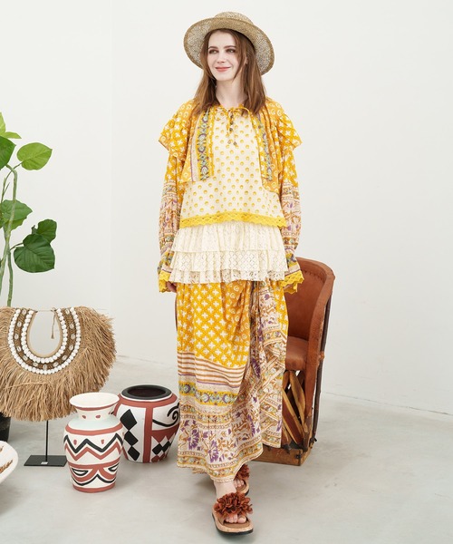 チャイハネ（チャイハネ）の「【チャイハネ】カリシュマトップス（その他トップス・レディース・イエロー/ベージュ/ブルー・FREE）」の12枚目の写真