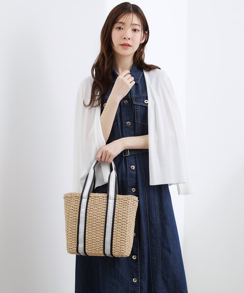 grove(グローブ)の「テープペーパー巾着2WAYトート(トートバッグ・レディース・アイボリー/ライトベージュ/グレー・00)」の19枚目の写真