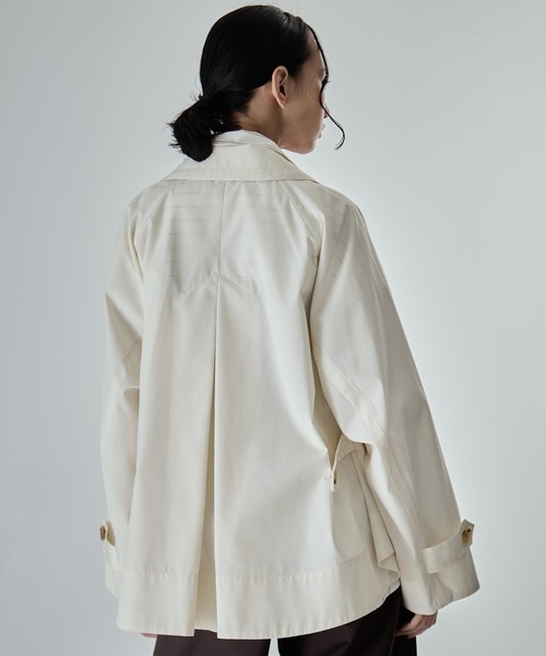 STUDIOUS（ステュディオス）の「【STUDIOUS/ステュディオス】Short Balmacaan Blouson/ショートトレンチ（ブルゾン・レディース・アイボリー/カーキ/ブラック・FREE）」の14枚目の写真