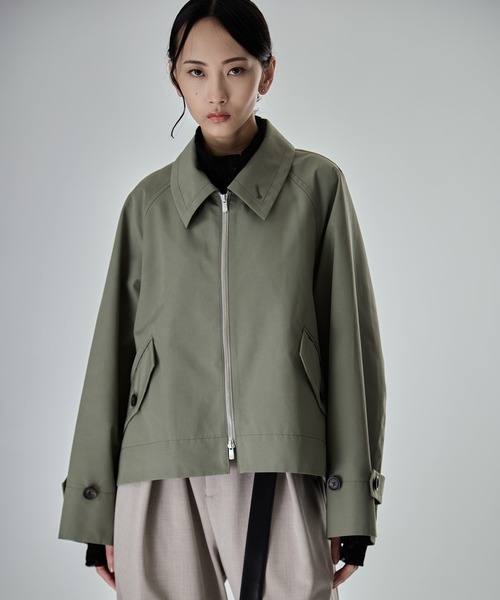 STUDIOUS（ステュディオス）の「【STUDIOUS/ステュディオス】Short Balmacaan Blouson/ショートトレンチ（ブルゾン・レディース・アイボリー/カーキ/ブラック・FREE）」の22枚目の写真