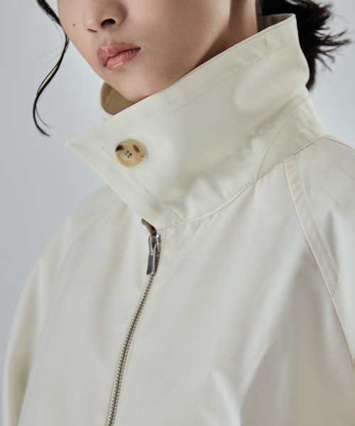 STUDIOUS（ステュディオス）の「【STUDIOUS/ステュディオス】Short Balmacaan Blouson/ショートトレンチ（ブルゾン・レディース・アイボリー/カーキ/ブラック・FREE）」の15枚目の写真