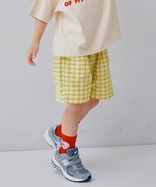 p.premier（ピードットプルミエ）の「先染めチェックハーフパンツ（その他パンツ・キッズ・イエロー/ブラック/グリーン/レッド・80/90/100/110/120/130/140）」の4枚目の写真
