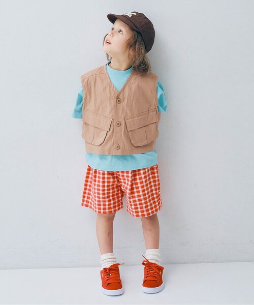 p.premier（ピードットプルミエ）の「先染めチェックハーフパンツ（その他パンツ・キッズ・イエロー/ブラック/グリーン/レッド・80/90/100/110/120/130/140）」の11枚目の写真