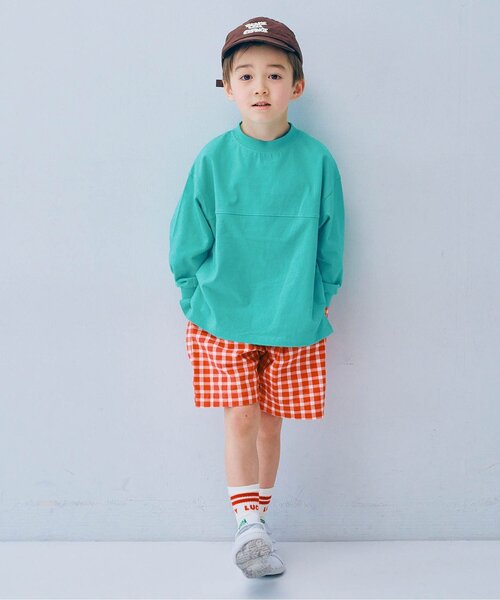 p.premier（ピードットプルミエ）の「先染めチェックハーフパンツ（その他パンツ・キッズ・イエロー/ブラック/グリーン/レッド・80/90/100/110/120/130/140）」の12枚目の写真