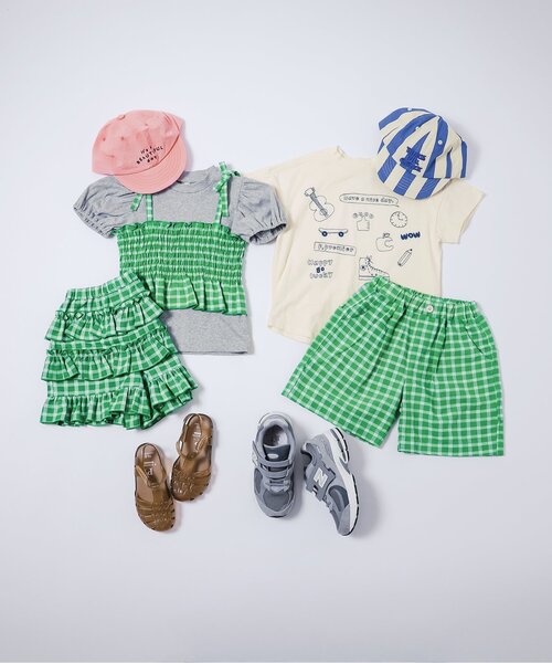 p.premier（ピードットプルミエ）の「先染めチェックハーフパンツ（その他パンツ・キッズ・イエロー/ブラック/グリーン/レッド・80/90/100/110/120/130/140）」の17枚目の写真