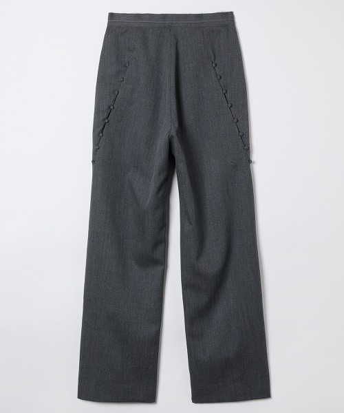 TELOPLAN(テーロプラン)の「【TELOPLAN】26SS新作 Aoi Straight Trousers / アオイストレートトラウザー(スラックス・レディース・グレー/ブラック・M/S/L)」の3枚目の写真