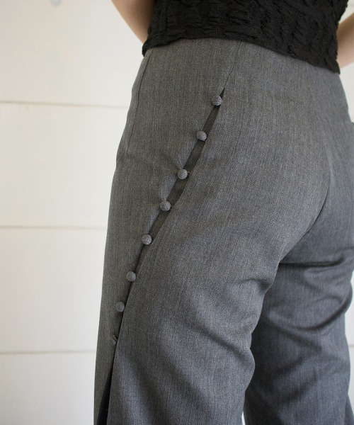 TELOPLAN(テーロプラン)の「【TELOPLAN】26SS新作 Aoi Straight Trousers / アオイストレートトラウザー(スラックス・レディース・グレー/ブラック・M/S/L)」の6枚目の写真