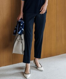 リネンレーヨンストレッチ テーパード パンツ