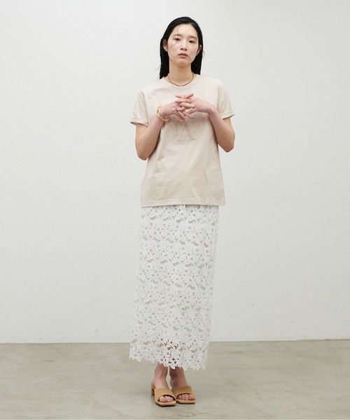 LARUTA（ラルータ）の「【LARUTA】刺繍レーススカート（スカート・レディース・オフホワイト/ネイビー/ダークブラウン・FREE）」の17枚目の写真