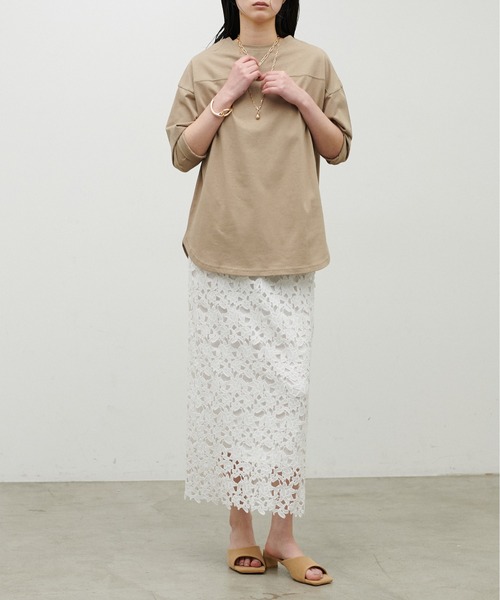 LARUTA（ラルータ）の「【LARUTA】刺繍レーススカート（スカート・レディース・オフホワイト/ネイビー/ダークブラウン・FREE）」の19枚目の写真