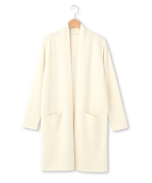 THE EMPORIUM（ジエンポリアム）の「ロングカーディガン（カーディガン/ボレロ・レディース・ブラック/グレー/ブルー/ホワイト・40/38）」の2枚目の写真