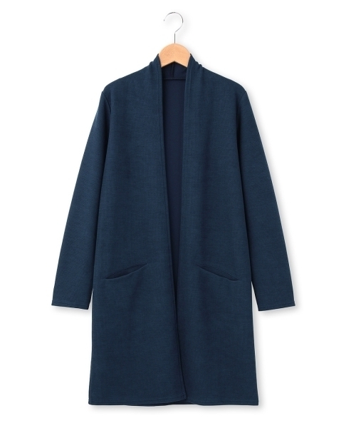 THE EMPORIUM（ジエンポリアム）の「ロングカーディガン（カーディガン/ボレロ・レディース・ブラック/グレー/ブルー/ホワイト・40/38）」の4枚目の写真