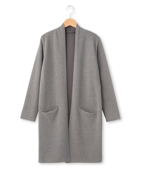 THE EMPORIUM（ジエンポリアム）の「ロングカーディガン（カーディガン/ボレロ・レディース・ブラック/グレー/ブルー/ホワイト・40/38）」の5枚目の写真