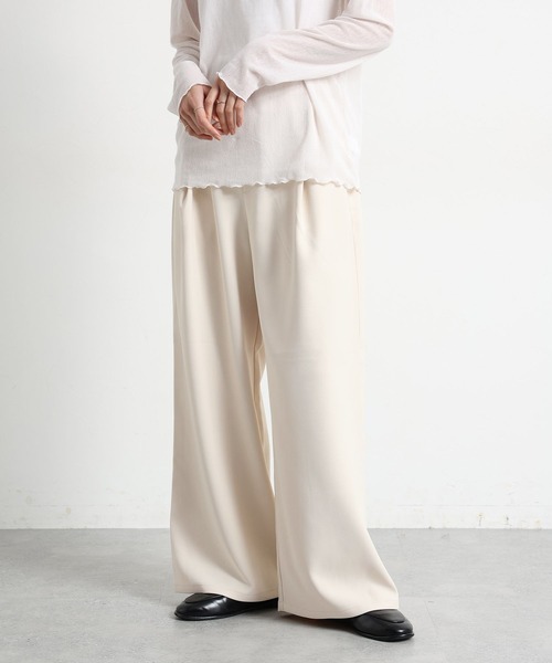 studio CLIP（スタディオクリップ）の「綺麗めタックストレートパンツ[プチ・プラスサイズあり]（その他パンツ・レディース・ダークグレー/ブラウン/アイボリー・ﾌﾘｰ(L)/PF/FREE）」の15枚目の写真