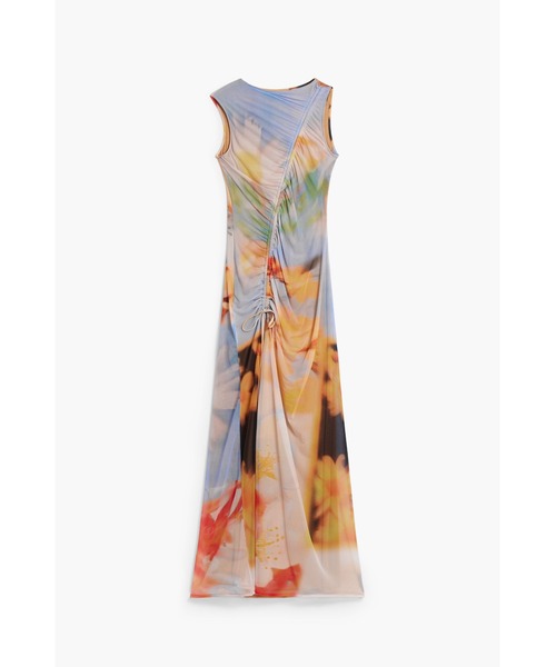 Desigual(デシグアル)の「抽象フラワードロストロングワンピース(ワンピース・レディース・マルチ・S/M/L/XL/XS)」の3枚目の写真