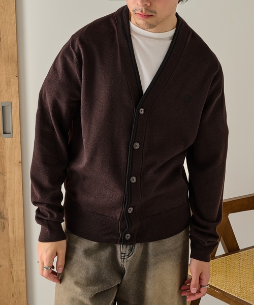 FRED PERRY（フレッドペリー）の「【FRED PERRY】CLASSIC CARDIGAN K3300/クラシックカーディガン（カーディガン/ボレロ・レディース・ブラウン/ブラック・S/L/M/XL）」の16枚目の写真