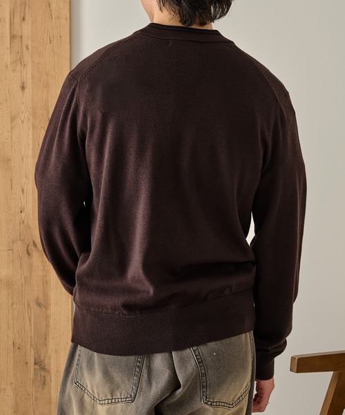 FRED PERRY（フレッドペリー）の「【FRED PERRY】CLASSIC CARDIGAN K3300/クラシックカーディガン（カーディガン/ボレロ・レディース・ブラウン/ブラック・S/L/M/XL）」の18枚目の写真