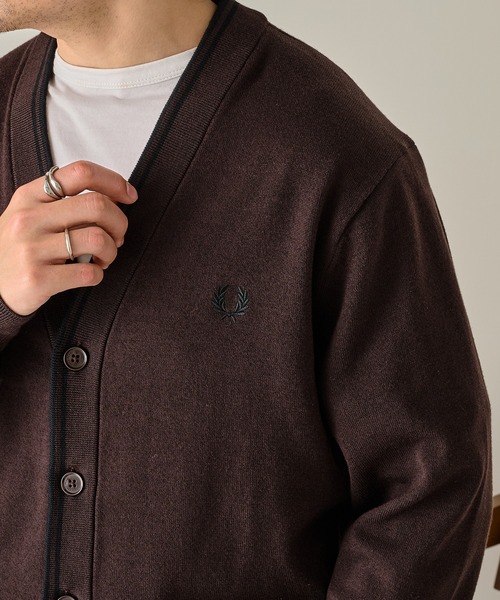 FRED PERRY（フレッドペリー）の「【FRED PERRY】CLASSIC CARDIGAN K3300/クラシックカーディガン（カーディガン/ボレロ・レディース・ブラウン/ブラック・S/L/M/XL）」の11枚目の写真