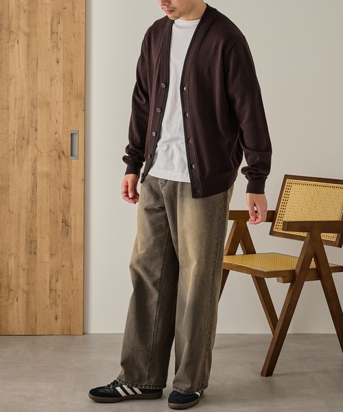 FRED PERRY（フレッドペリー）の「【FRED PERRY】CLASSIC CARDIGAN K3300/クラシックカーディガン（カーディガン/ボレロ・レディース・ブラウン/ブラック・S/L/M/XL）」の20枚目の写真