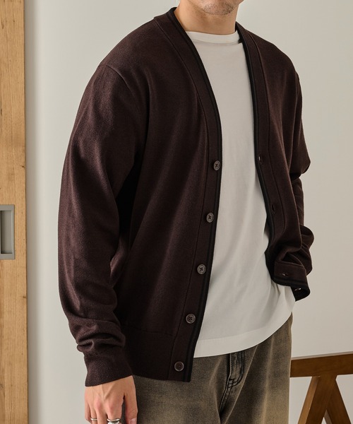 FRED PERRY（フレッドペリー）の「【FRED PERRY】CLASSIC CARDIGAN K3300/クラシックカーディガン（カーディガン/ボレロ・レディース・ブラウン/ブラック・S/L/M/XL）」の14枚目の写真