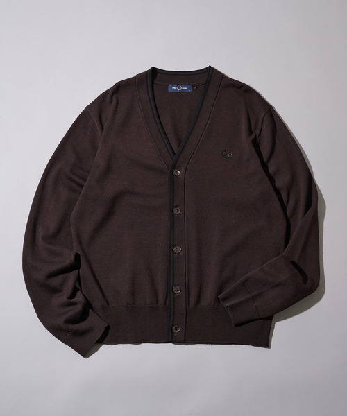 FRED PERRY（フレッドペリー）の「【FRED PERRY】CLASSIC CARDIGAN K3300/クラシックカーディガン（カーディガン/ボレロ・レディース・ブラウン/ブラック・S/L/M/XL）」の22枚目の写真