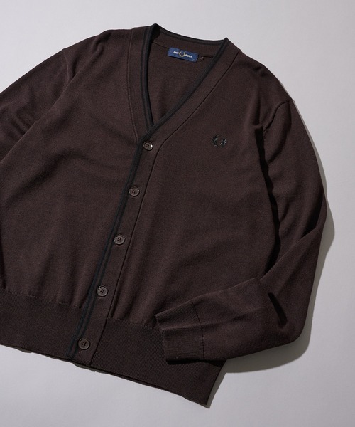 FRED PERRY（フレッドペリー）の「【FRED PERRY】CLASSIC CARDIGAN K3300/クラシックカーディガン（カーディガン/ボレロ・レディース・ブラウン/ブラック・S/L/M/XL）」の21枚目の写真