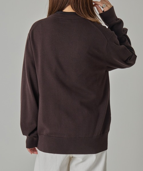 FRED PERRY（フレッドペリー）の「【FRED PERRY】CLASSIC CARDIGAN K3300/クラシックカーディガン（カーディガン/ボレロ・レディース・ブラウン/ブラック・S/L/M/XL）」の8枚目の写真