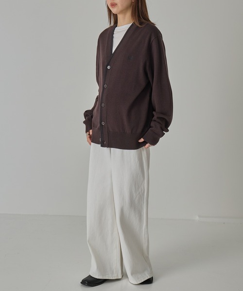 FRED PERRY（フレッドペリー）の「【FRED PERRY】CLASSIC CARDIGAN K3300/クラシックカーディガン（カーディガン/ボレロ・レディース・ブラウン/ブラック・S/L/M/XL）」の10枚目の写真