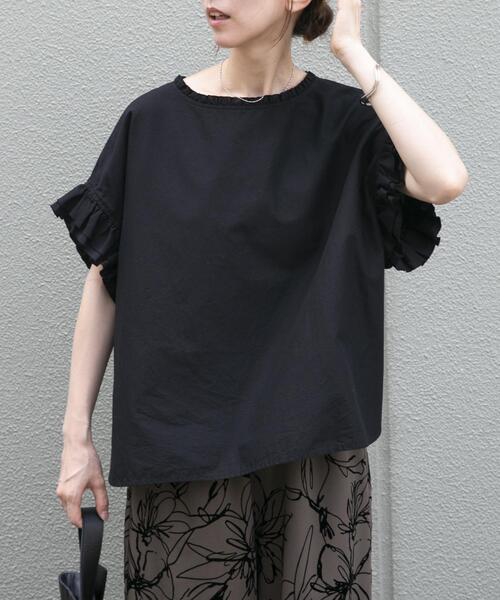ITEMS URBANRESEARCH（アイテムズ アーバンリサーチ）の「ダブルフリルブラウス（シャツ/ブラウス・レディース・ホワイト/ストライプ/ブラウン/ラベンダー/ブラック・FREE）」の3枚目の写真
