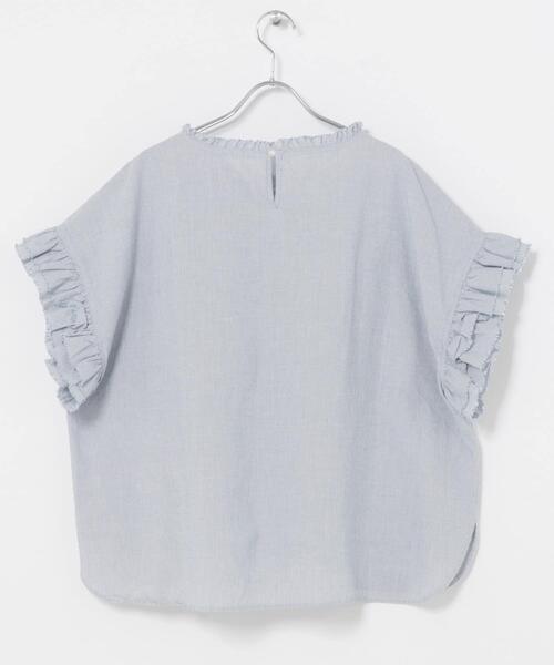 ITEMS URBANRESEARCH(アイテムズ アーバンリサーチ)の「ダブルフリルブラウス(シャツ/ブラウス・レディース・ホワイト/ストライプ/ブラウン/ラベンダー・FREE)」の9枚目の写真