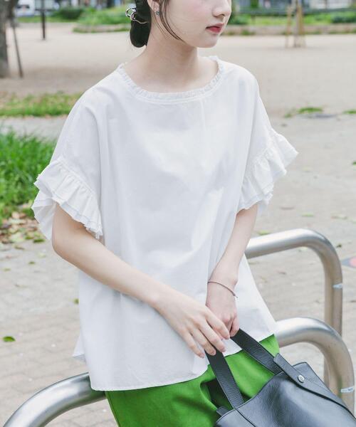 ITEMS URBANRESEARCH(アイテムズ アーバンリサーチ)の「ダブルフリルブラウス(シャツ/ブラウス・レディース・ホワイト/ストライプ/ブラウン/ラベンダー・FREE)」の12枚目の写真