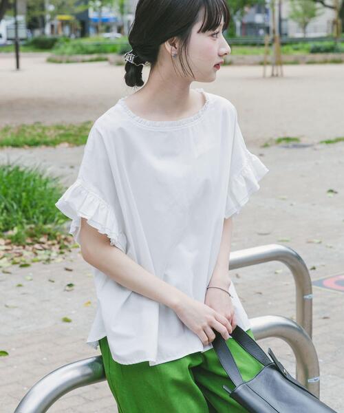 ITEMS URBANRESEARCH(アイテムズ アーバンリサーチ)の「ダブルフリルブラウス(シャツ/ブラウス・レディース・ホワイト/ストライプ/ブラウン/ラベンダー・FREE)」の13枚目の写真