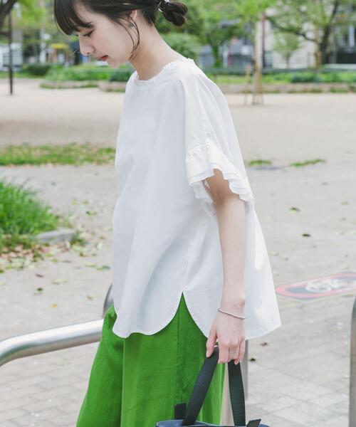 ITEMS URBANRESEARCH(アイテムズ アーバンリサーチ)の「ダブルフリルブラウス(シャツ/ブラウス・レディース・ホワイト/ストライプ/ブラウン/ラベンダー・FREE)」の14枚目の写真