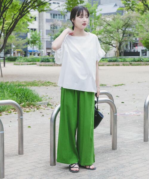 ITEMS URBANRESEARCH(アイテムズ アーバンリサーチ)の「ダブルフリルブラウス(シャツ/ブラウス・レディース・ホワイト/ストライプ/ブラウン/ラベンダー・FREE)」の15枚目の写真