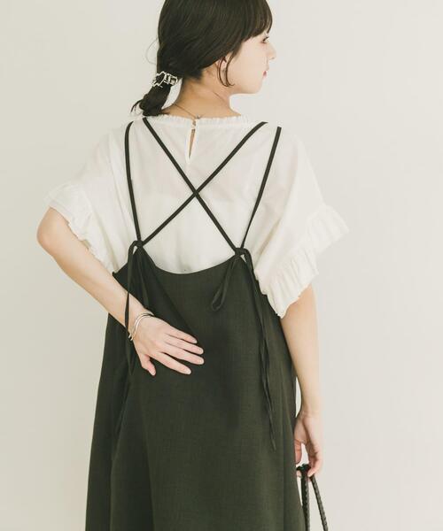 ITEMS URBANRESEARCH(アイテムズ アーバンリサーチ)の「ダブルフリルブラウス(シャツ/ブラウス・レディース・ホワイト/ストライプ/ブラウン/ラベンダー・FREE)」の18枚目の写真