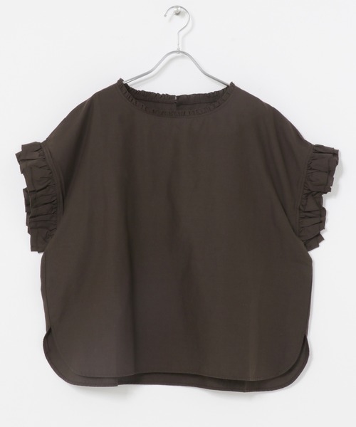 ITEMS URBANRESEARCH(アイテムズ アーバンリサーチ)の「ダブルフリルブラウス(シャツ/ブラウス・レディース・ホワイト/ストライプ/ブラウン・FREE)」の5枚目の写真