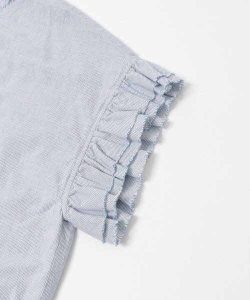 ITEMS URBANRESEARCH(アイテムズ アーバンリサーチ)の「ダブルフリルブラウス(シャツ/ブラウス・レディース・ホワイト/ストライプ/ブラウン・FREE)」の10枚目の写真