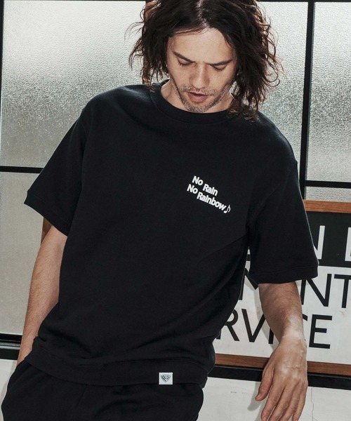 mt10384-logo printed short sleeve sweat shirt スウェットTシャツ