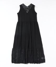 カヤ（カヤ）の「【カヤ】透き花インナーノースリーブワンピース（ワンピース）」