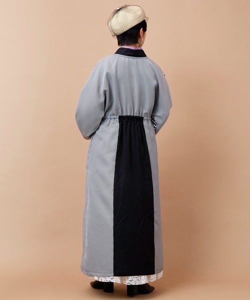 カヤ（カヤ）の「【カヤ】透き花インナーノースリーブワンピース（ワンピース・レディース・ホワイト/ブルー/スミクロ・FREE）」の7枚目の写真