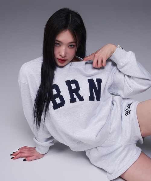 BORN TO WIN（ボーントゥウィン）の「W BRN RELAX FIT SWEATSHIRTS [WHITE MELANGE]（スウェット・レディース・その他・1/2）」の3枚目の写真