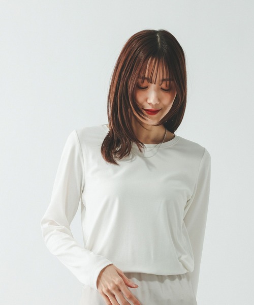 GLOBAL WORK(グローバルワーク)の「Fffit エフィット/やわらかストレッチクルー長袖T/645033(Tシャツ/カットソー・レディース・ブラック/グレー/ホワイト系その他2/ダークブラウン・X-LARGE/MEDIUM/LARGE/SMALL)」の7枚目の写真