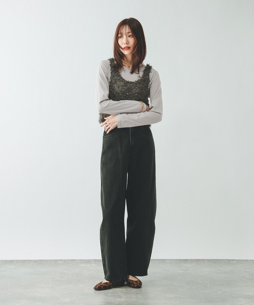 GLOBAL WORK(グローバルワーク)の「Fffit エフィット/やわらかストレッチクルー長袖T/645033(Tシャツ/カットソー・レディース・ブラック/グレー/ホワイト系その他2/ダークブラウン・X-LARGE/MEDIUM/LARGE/SMALL)」の14枚目の写真