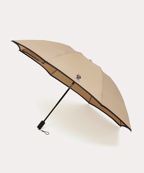 WEB限定】折りたたみ傘 雨傘 カラビナ付 自動開閉 フラッグベア