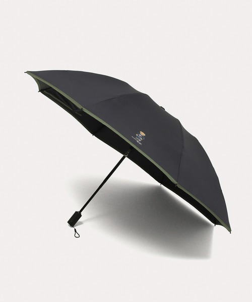 WEB限定】折りたたみ傘 雨傘 カラビナ付 自動開閉 フラッグベア